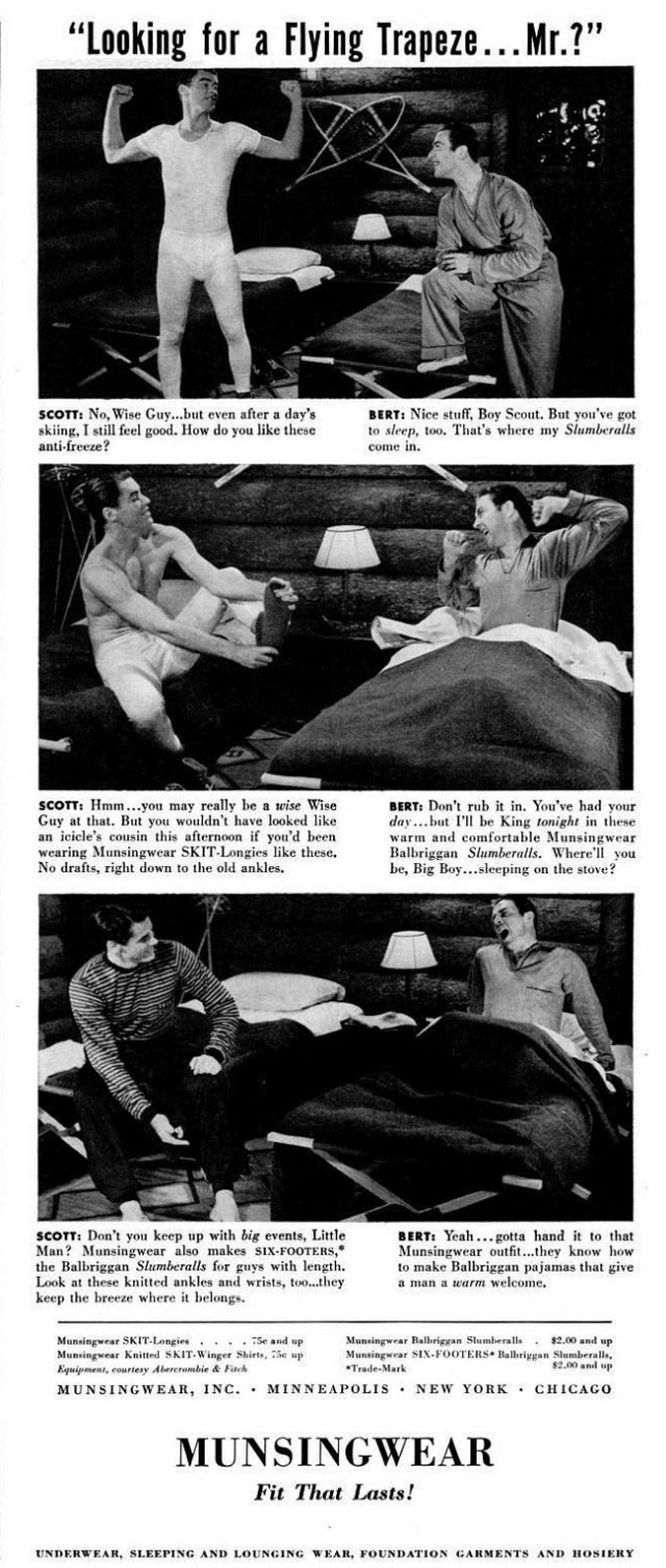 A Chuckle from the Past: Munsingwear's Men's Underwear Ads from the 1940s