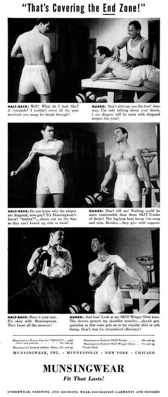 A Chuckle from the Past: Munsingwear's Men's Underwear Ads from the 1940s