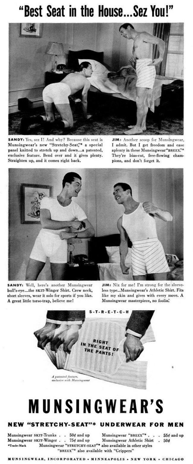 A Chuckle from the Past: Munsingwear's Men's Underwear Ads from the 1940s