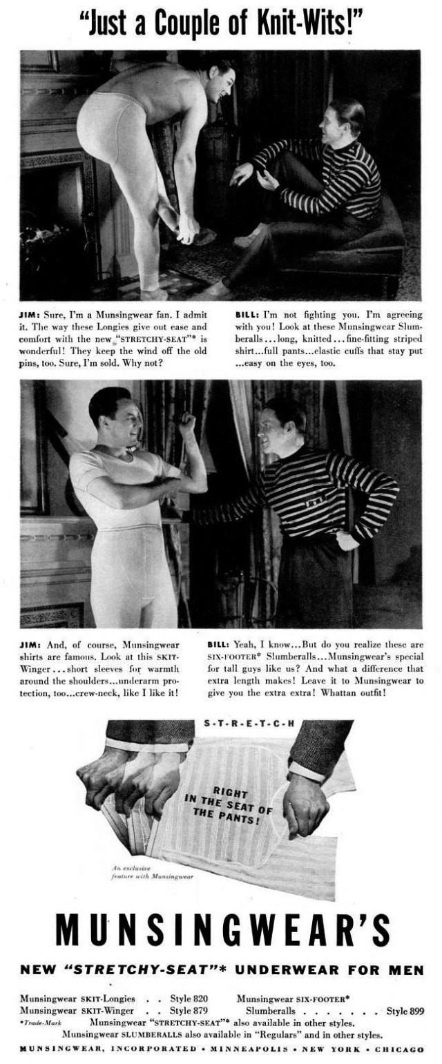 A Chuckle from the Past: Munsingwear's Men's Underwear Ads from the 1940s