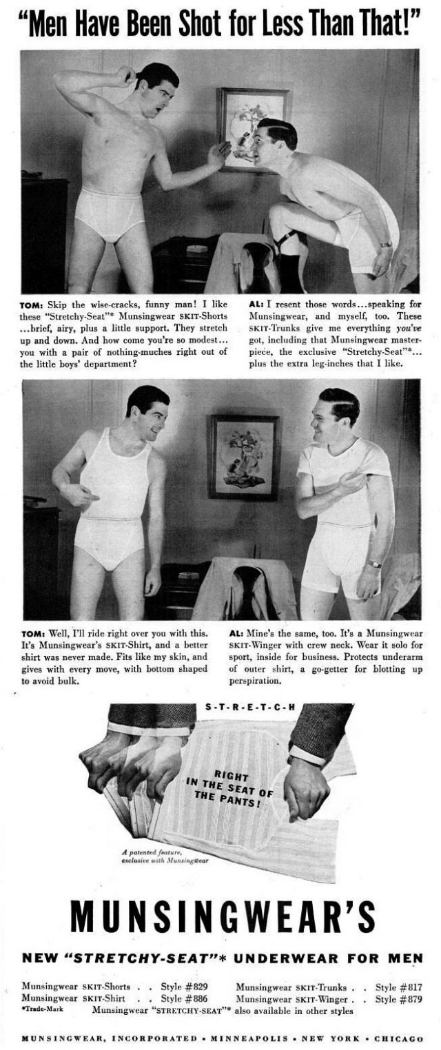 A Chuckle from the Past: Munsingwear's Men's Underwear Ads from the 1940s