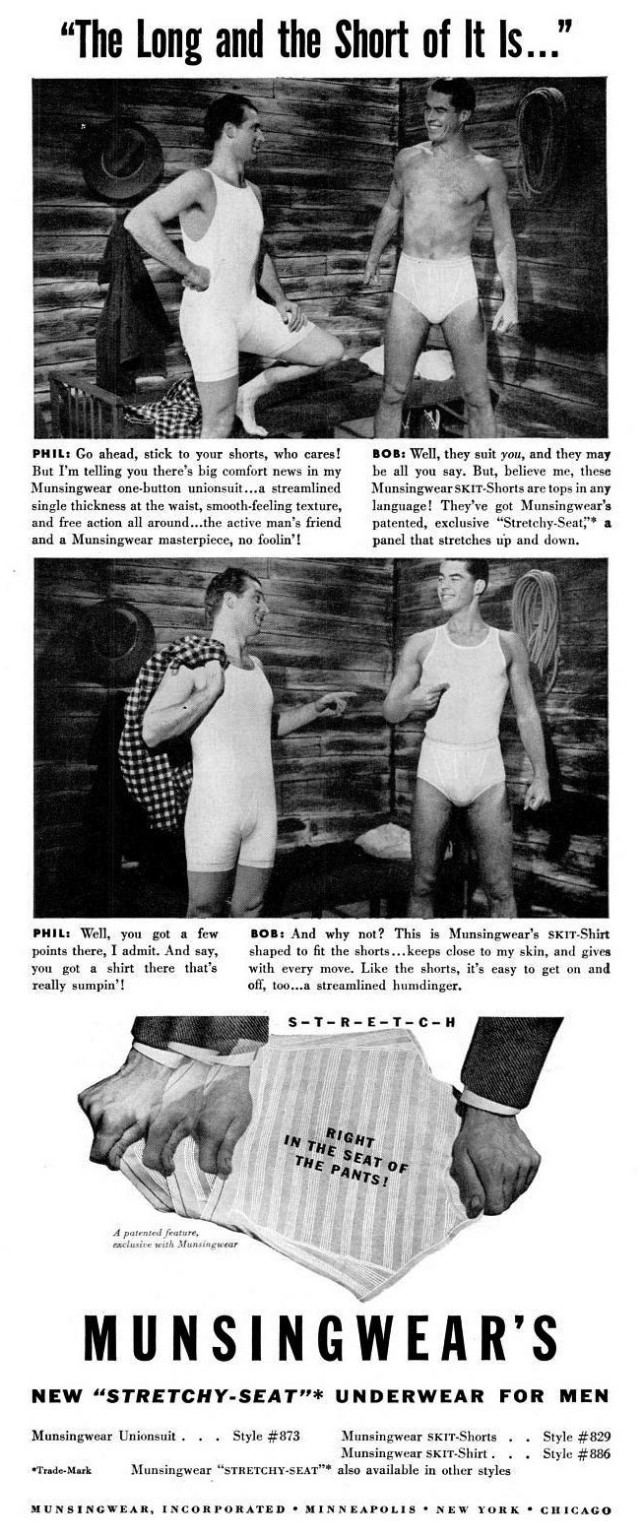 A Chuckle from the Past: Munsingwear's Men's Underwear Ads from the 1940s