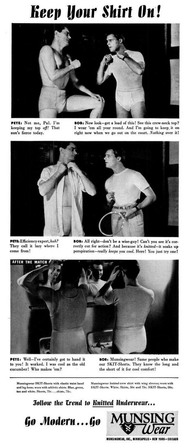 A Chuckle from the Past: Munsingwear's Men's Underwear Ads from the 1940s