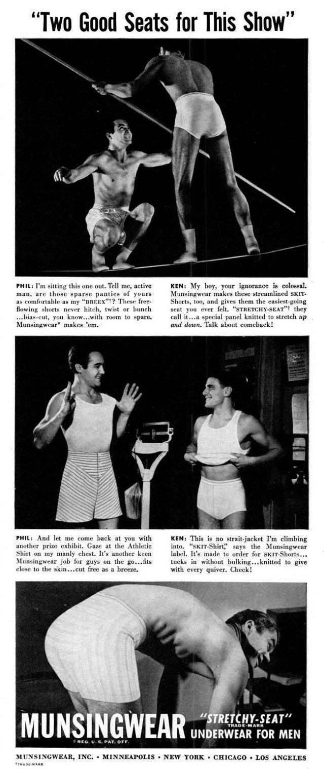 A Chuckle from the Past: Munsingwear's Men's Underwear Ads from the 1940s