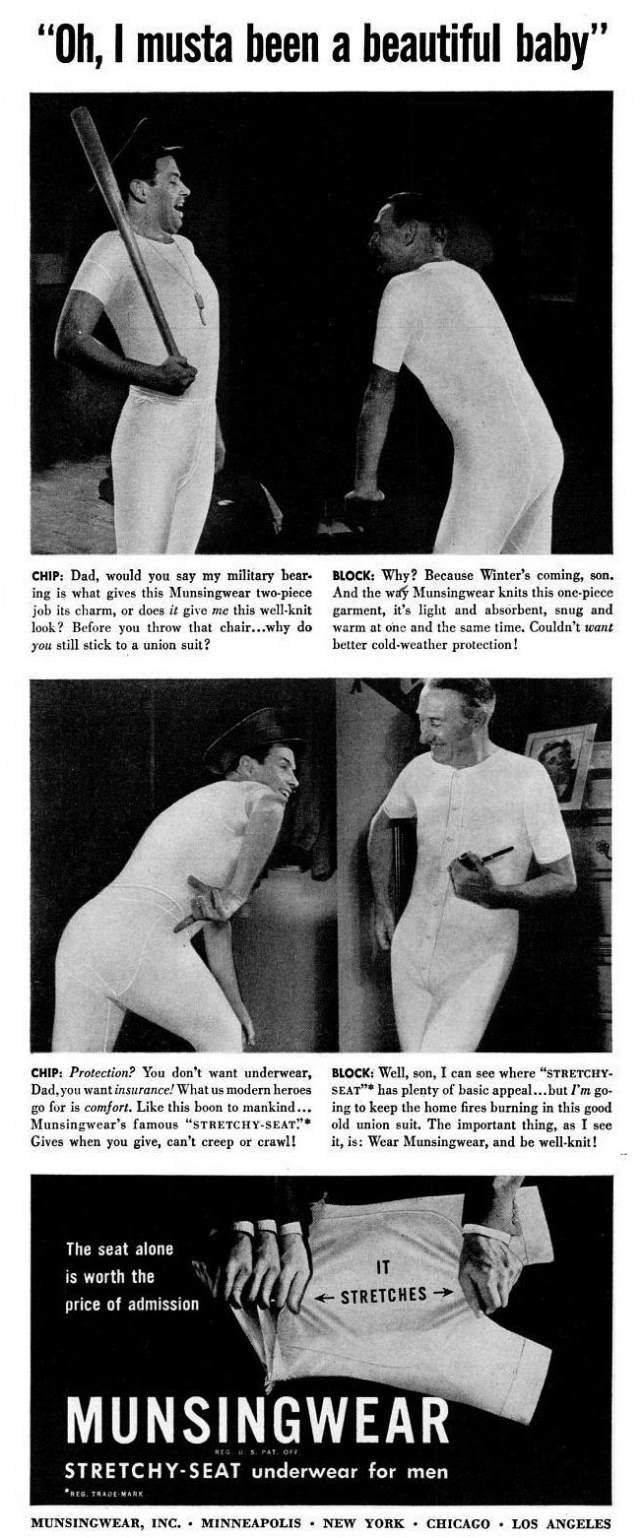 A Chuckle from the Past: Munsingwear's Men's Underwear Ads from the 1940s