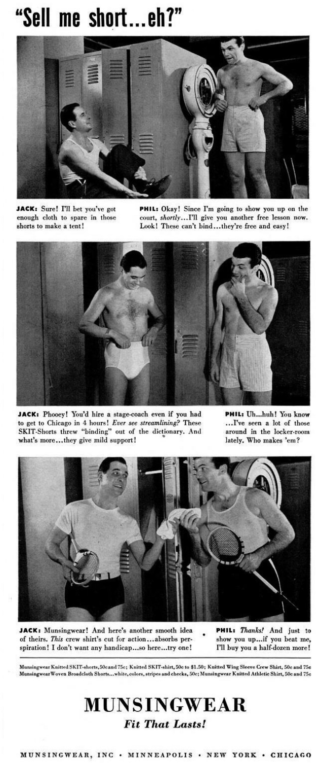 A Chuckle from the Past: Munsingwear's Men's Underwear Ads from the 1940s