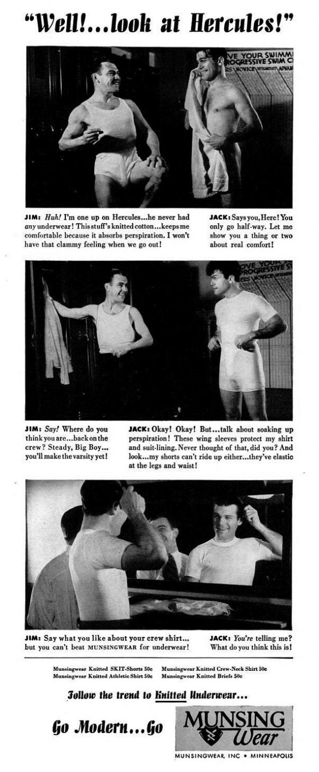 A Chuckle from the Past: Munsingwear's Men's Underwear Ads from the 1940s