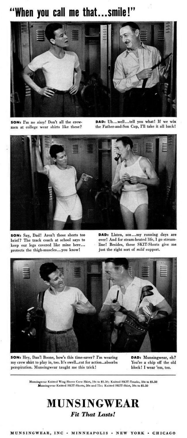 A Chuckle from the Past: Munsingwear's Men's Underwear Ads from the 1940s