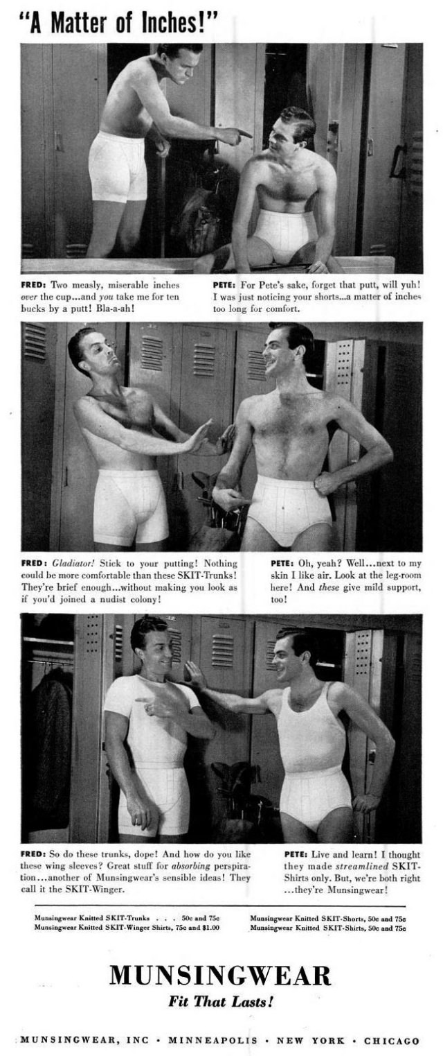 A Chuckle from the Past: Munsingwear's Men's Underwear Ads from the 1940s