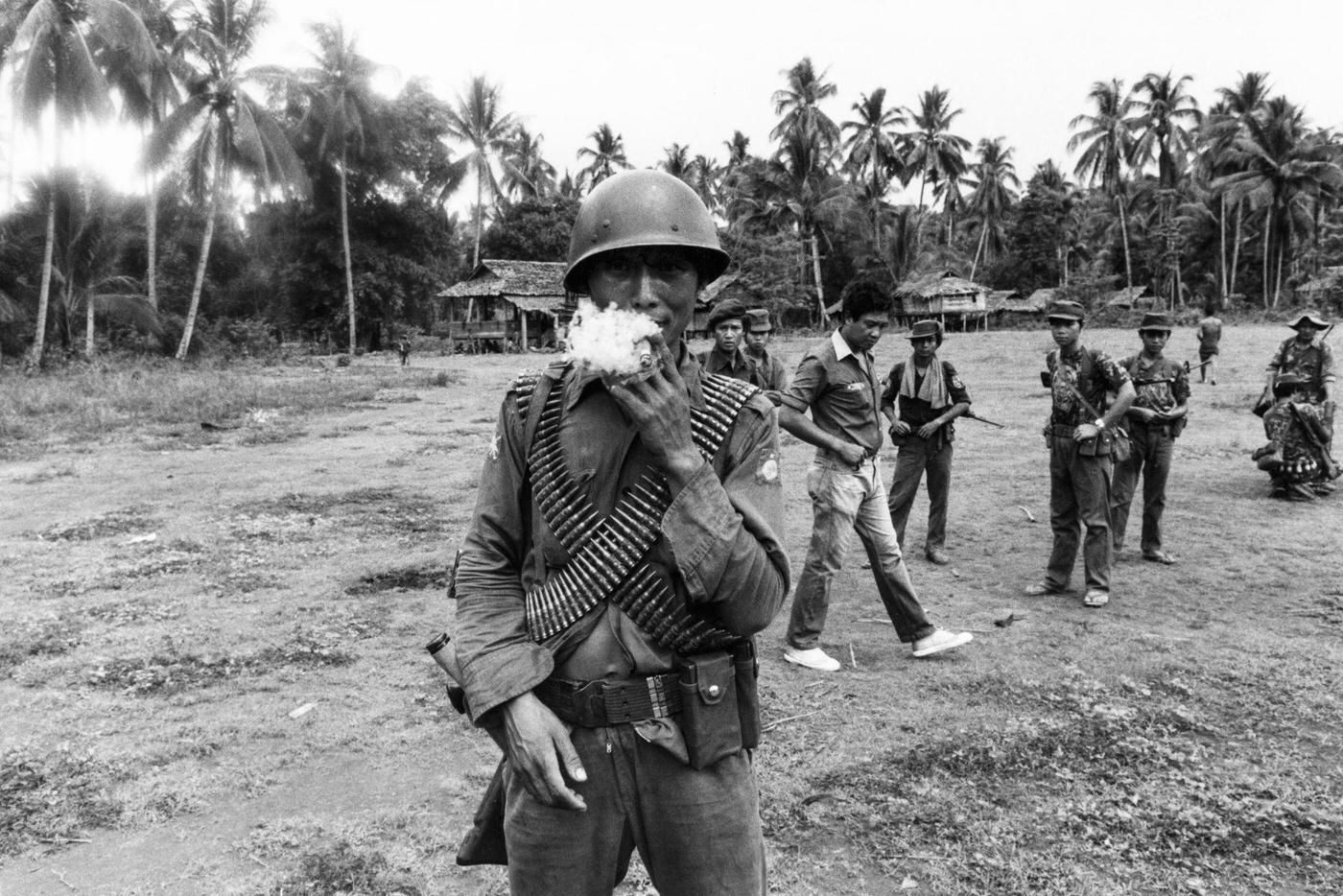 Fighters of KNLA in Burma, 1983