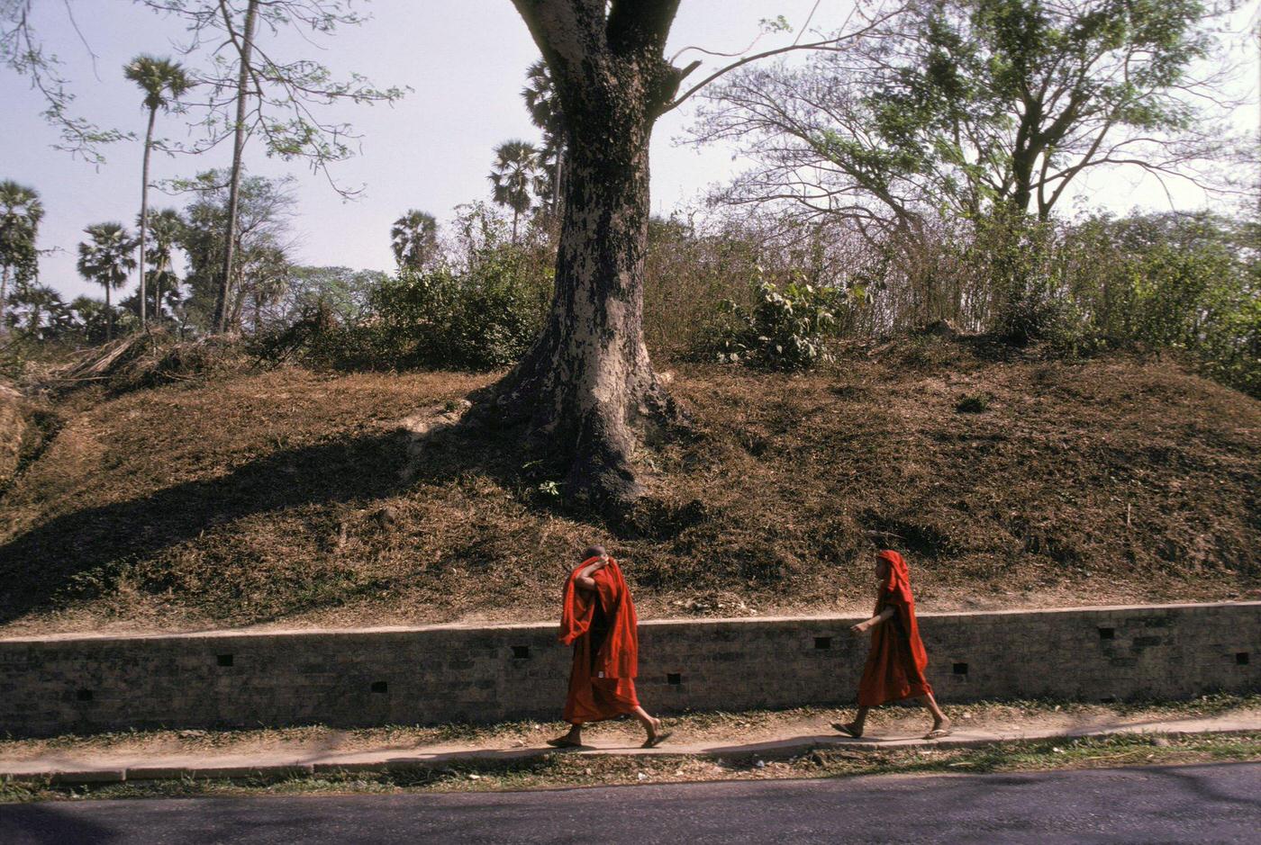 Buddhist Monks in Rangoon, Burma, 1982