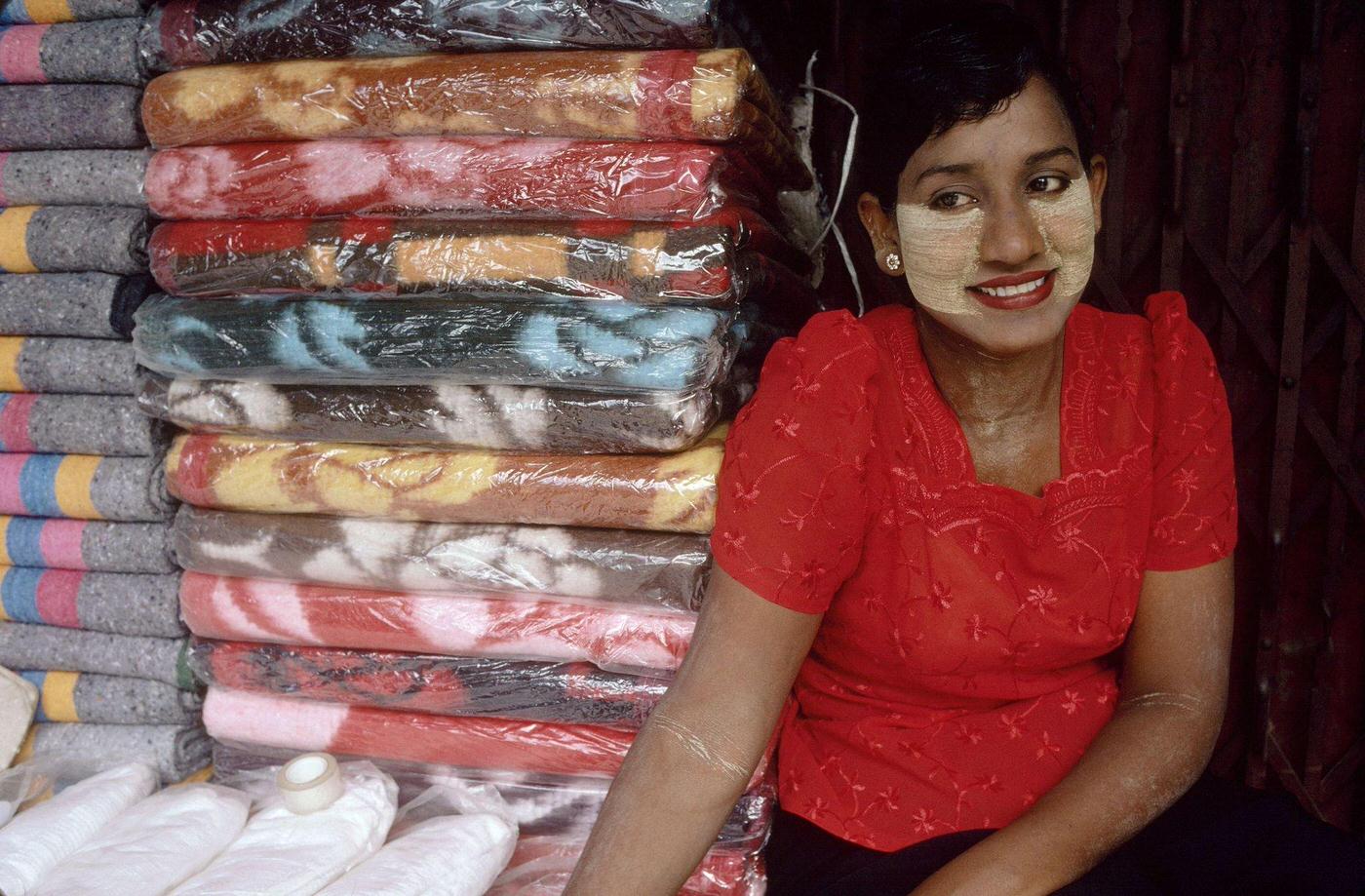 Mandalay, Myanmar - Woman at the Mandalay Market, 1980s