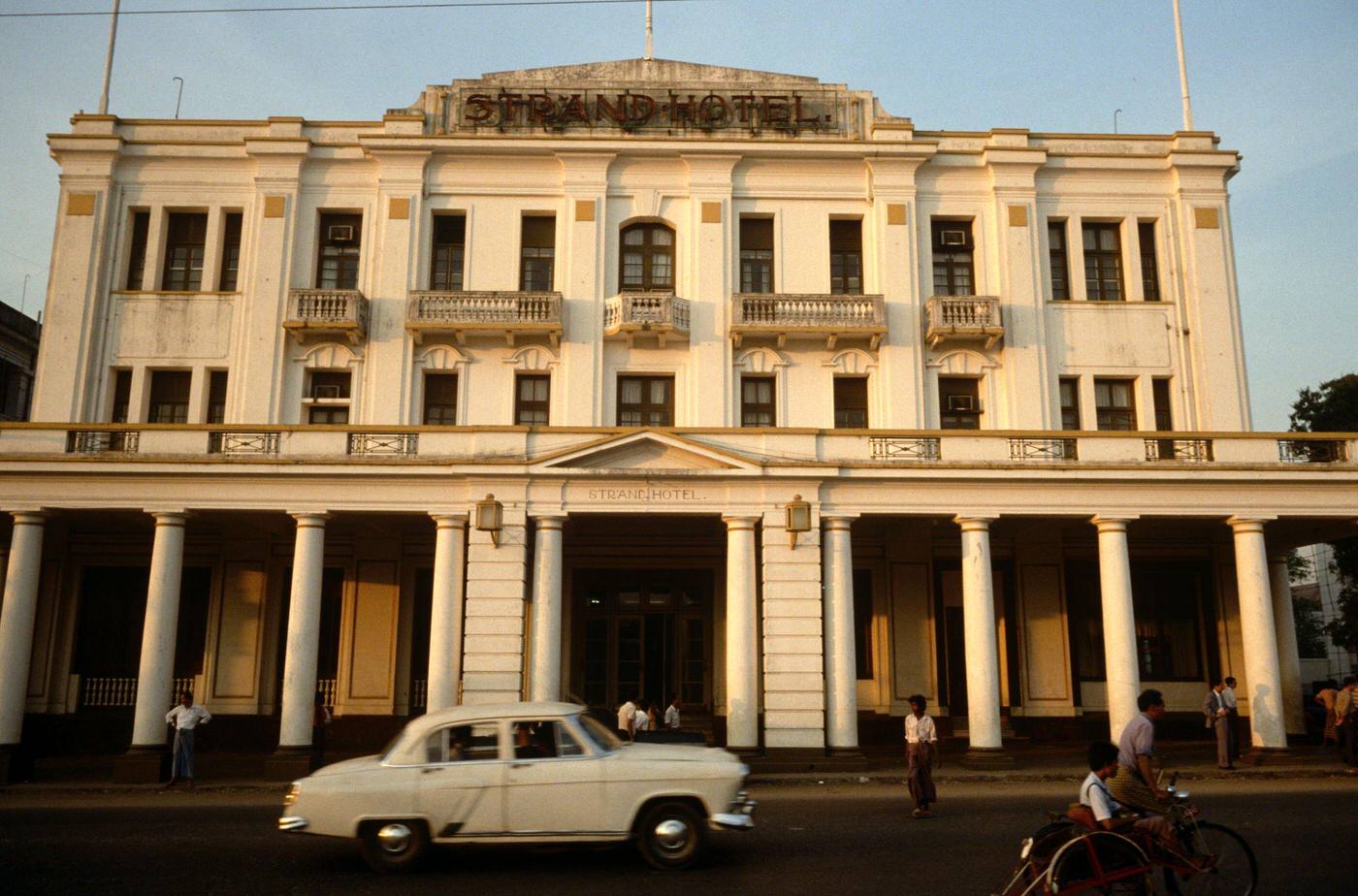The Strand Hotel in Rangoon, Burma, 1988.