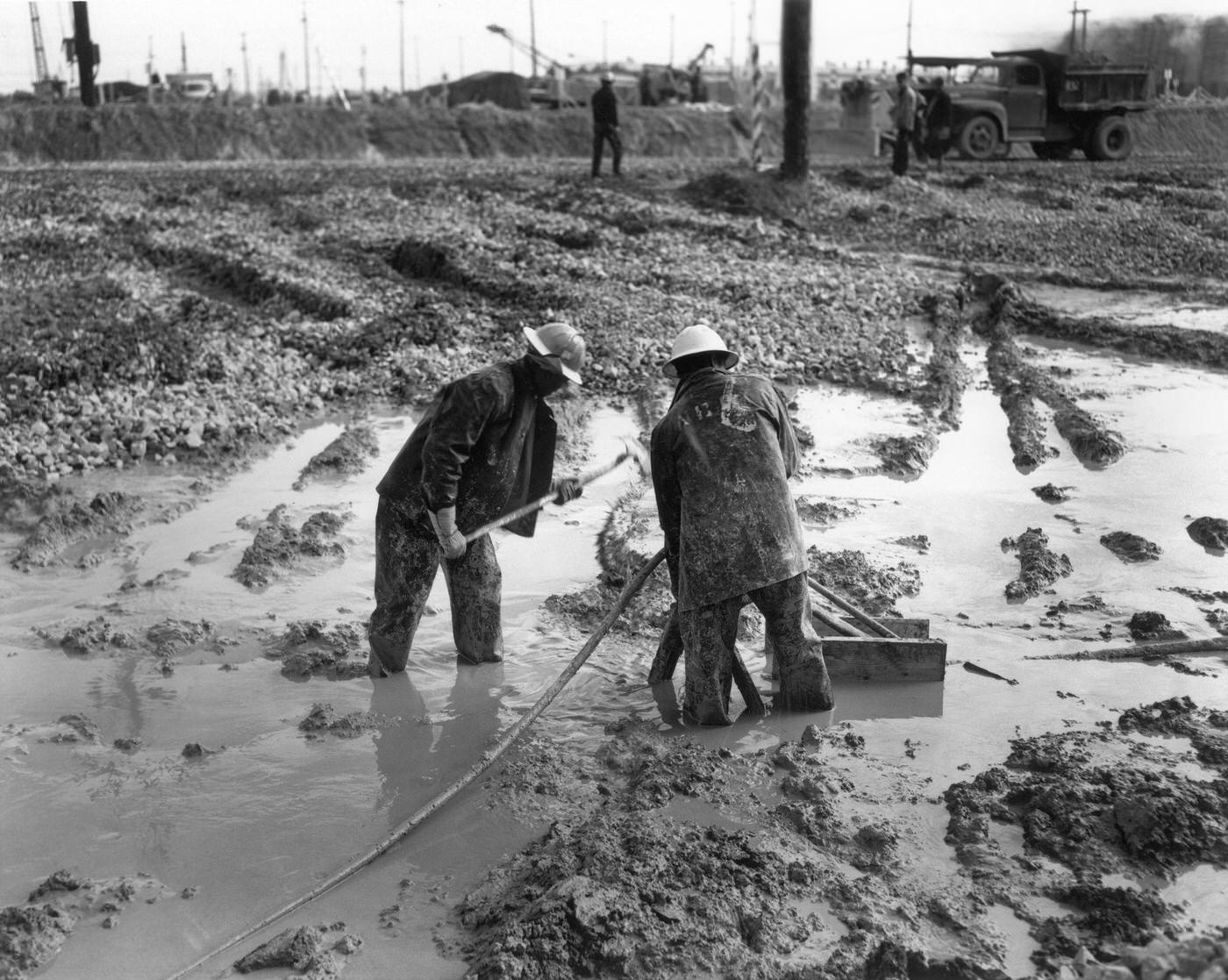 Road Building in Oak Ridge, 1944. X-10 Graphite Reactor site for plutonium extraction