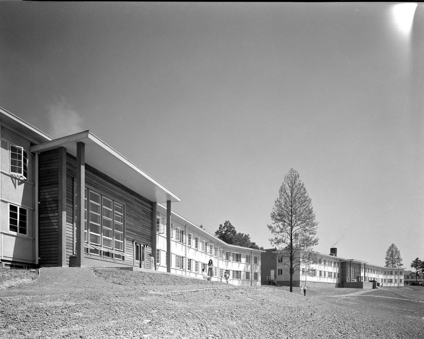 View of Dormitory Buildings in Oak Ridge, Tennessee, 1944.