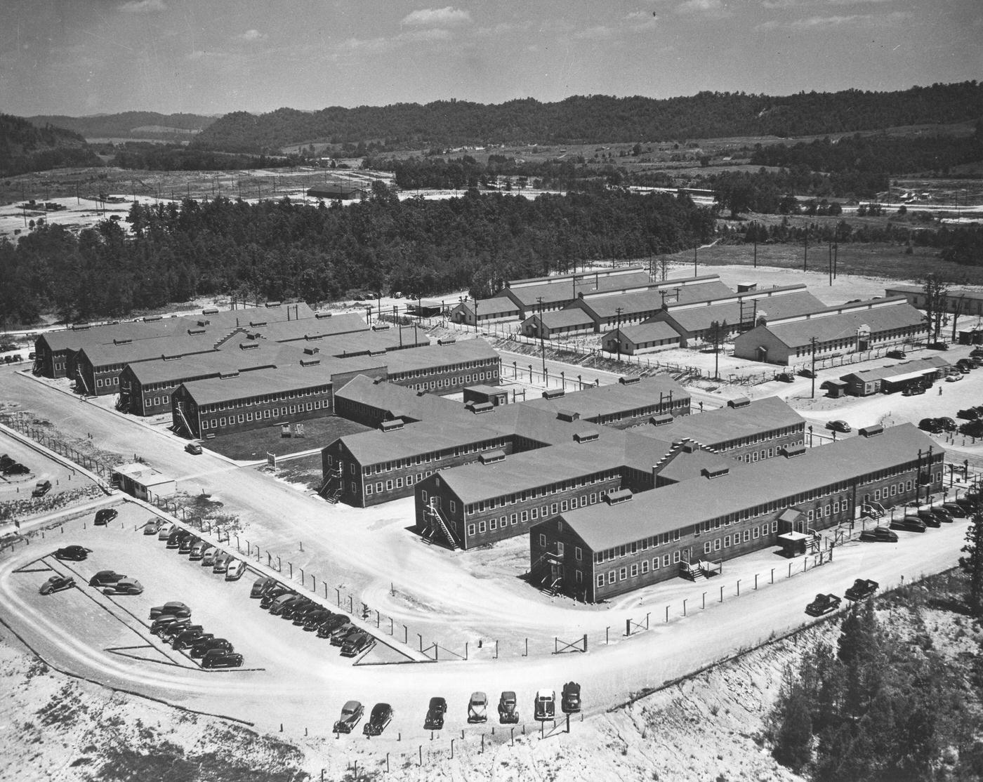 Manhattan Project's Admin Buildings, Oak Ridge, 1945.