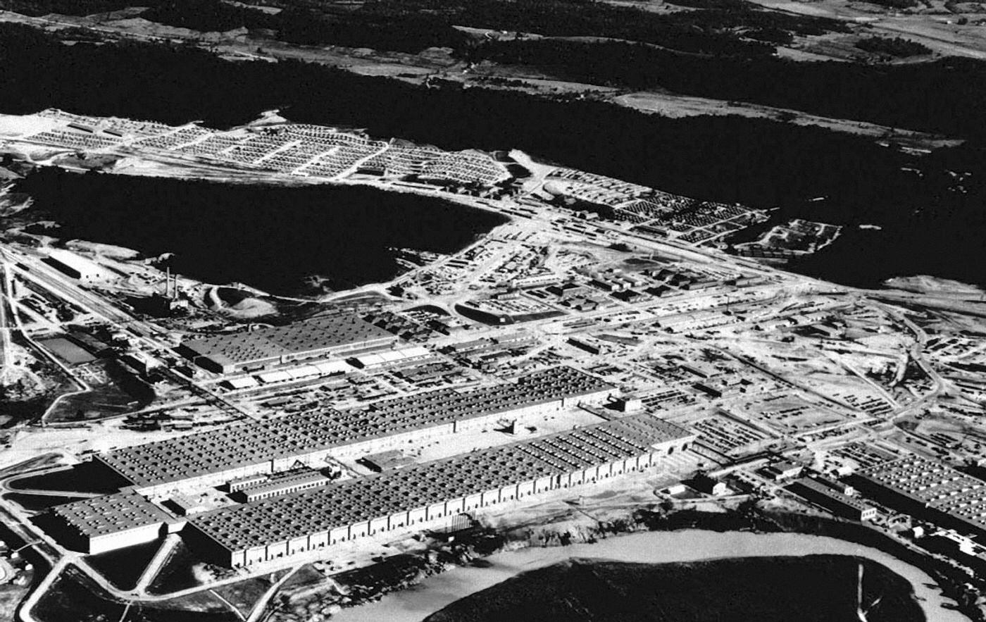 Manhattan Project's K-25 Plant, Oak Ridge, Tennessee, 1945.