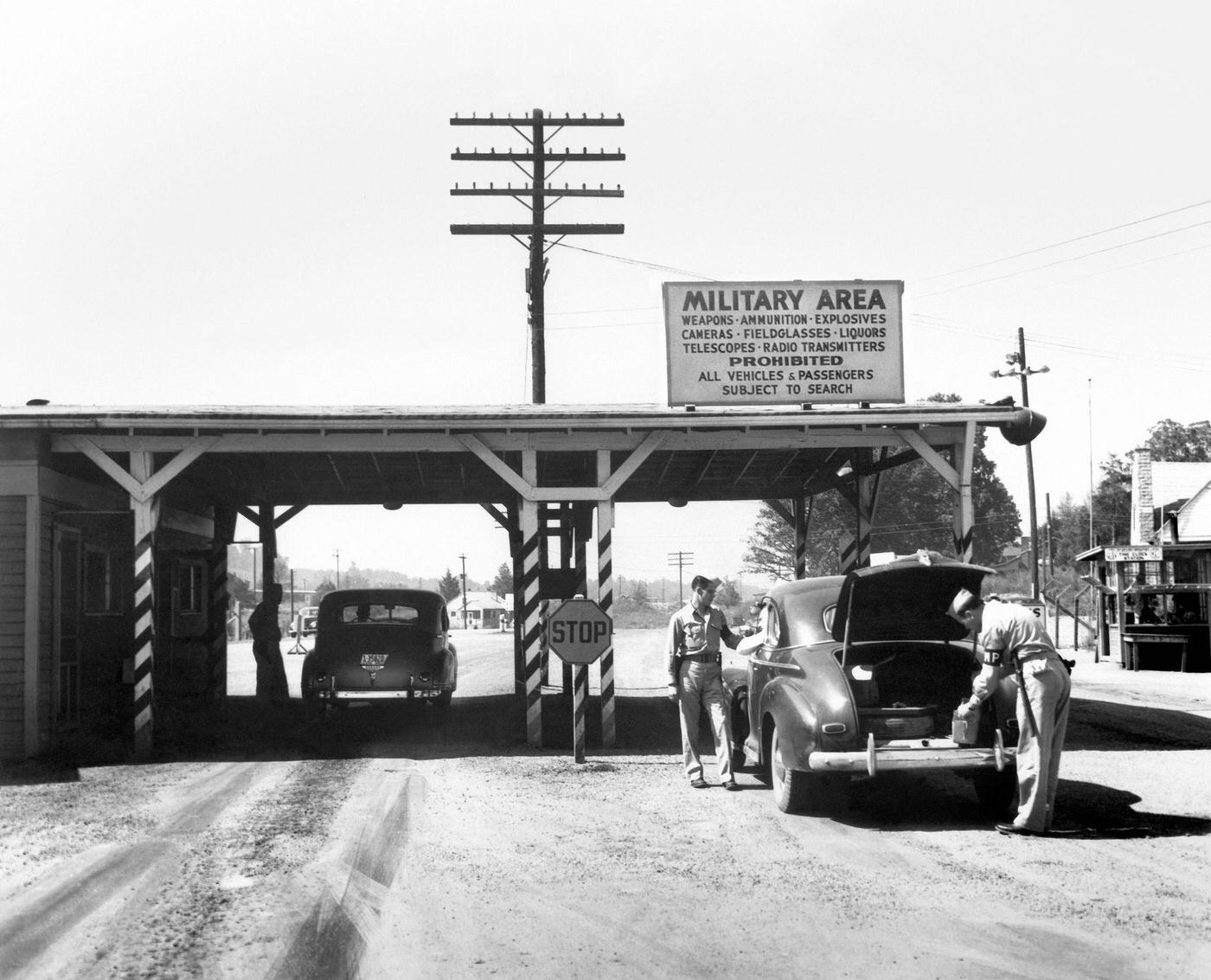 Military Police Man at Elza Gate, Oak Ridge, Tennessee, 1945.