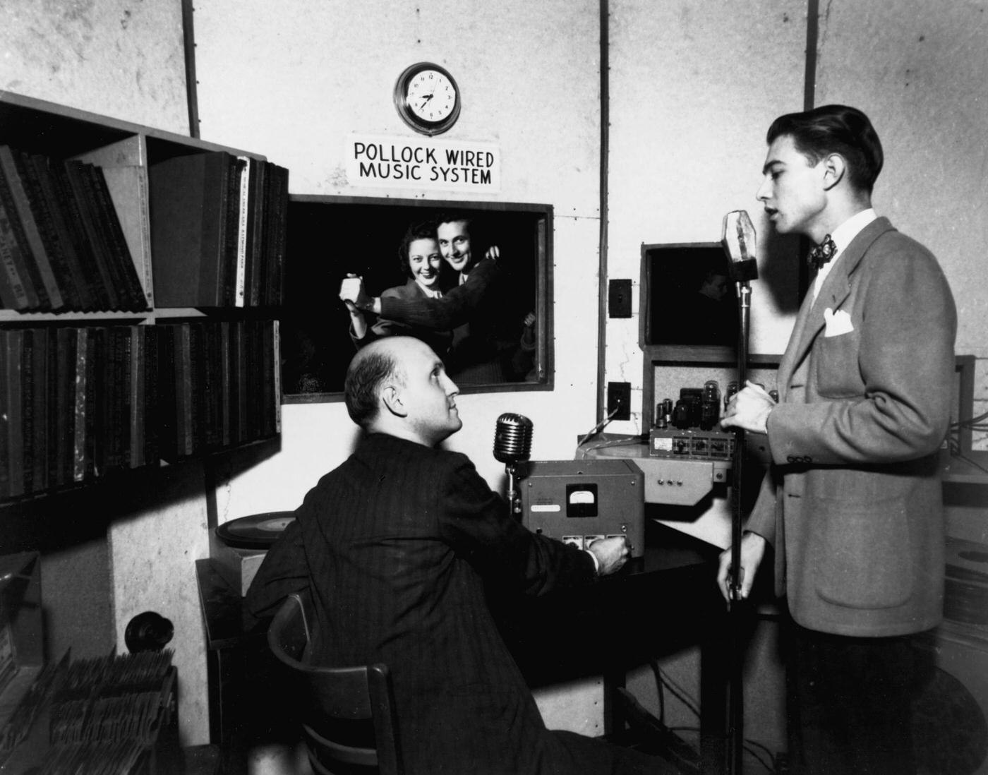 Radio Broadcasters in Broadcasting Studio at Oak Ridge National Laboratory.