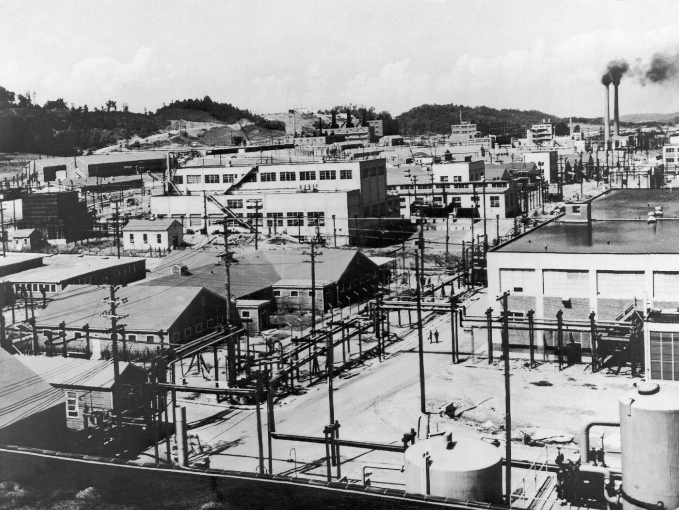 The Atomic Bomb Production Plant in Oak Ridge, 1945.