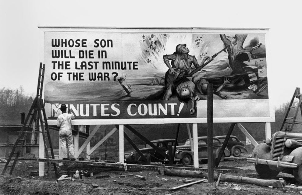 Billboard in Oak Ridge, WWII, 1944