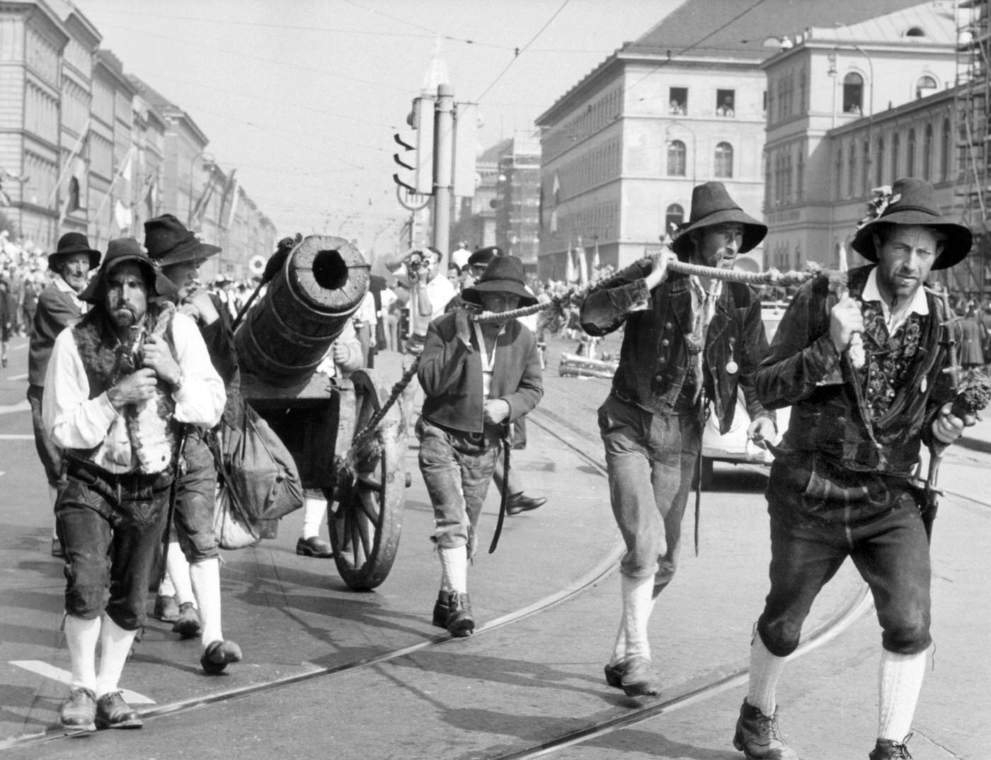 Austrian group in Munich Oktoberfest parade, 1961.