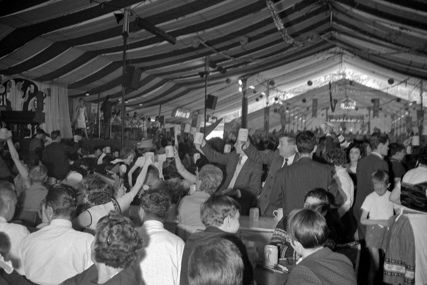 Beer Celebration in Paris. 1966.
