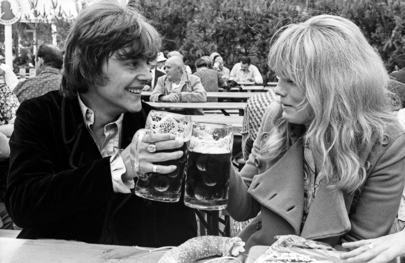 British singer Neil Christian at Munich Oktoberfest. 1960s.