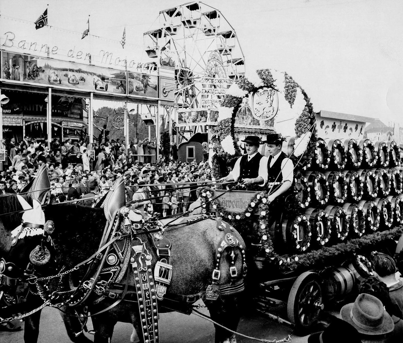 Oktoberfest in Munich. 1960s.