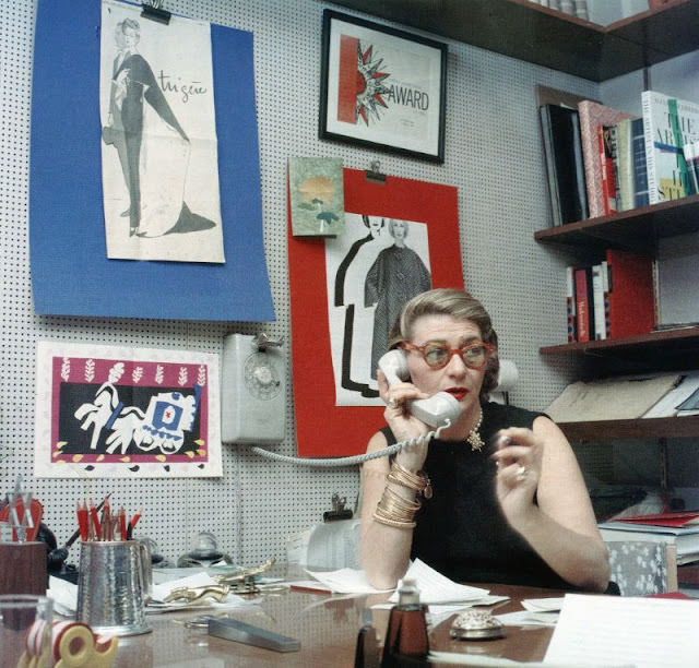 Fashion Designer Pauline Trigere in Her Studio, New York, 1962