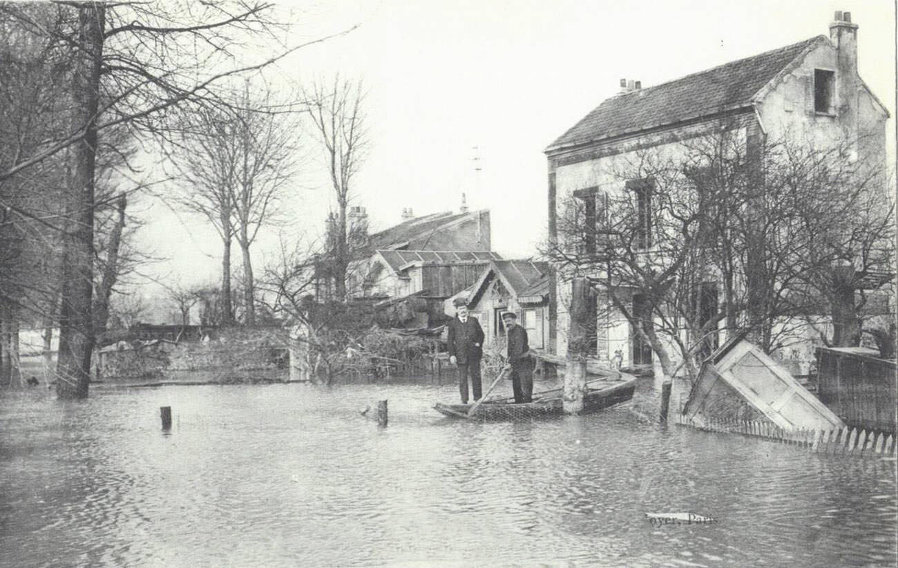 Great Flood of Paris, 1910 - Île-Saint-Denis.