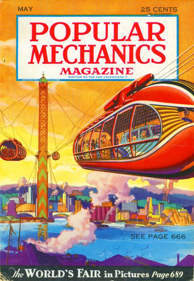 Popular Mechanics magazine cover, May 1933