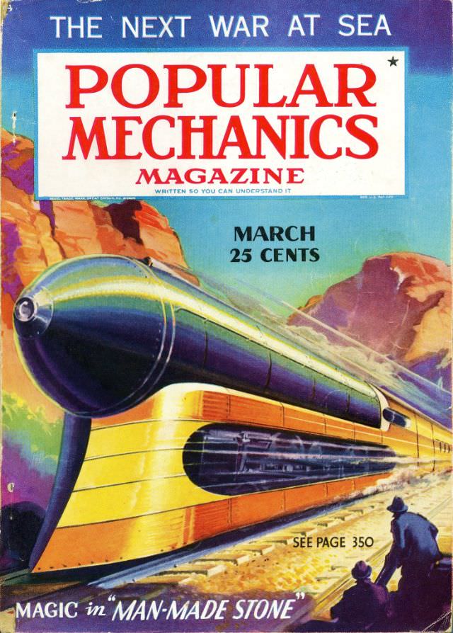 Popular Mechanics magazine cover, March 1936