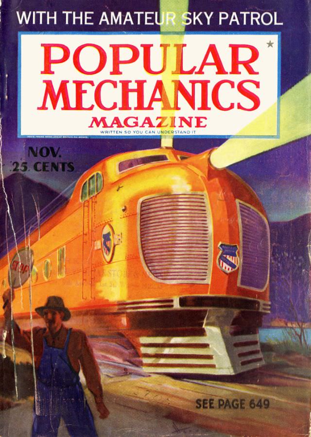 Popular Mechanics magazine cover, November 1936