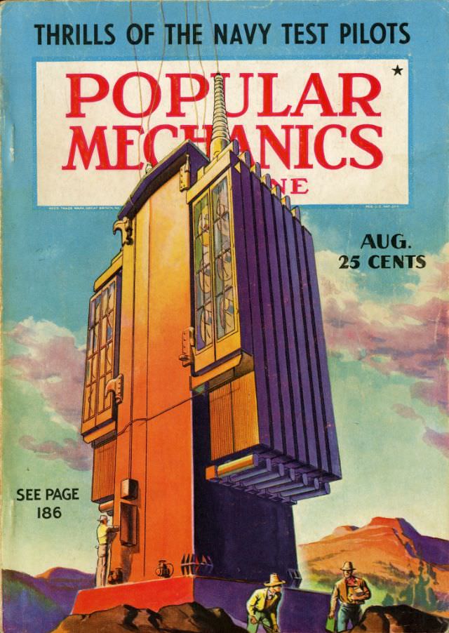 Popular Mechanics magazine cover, August 1937