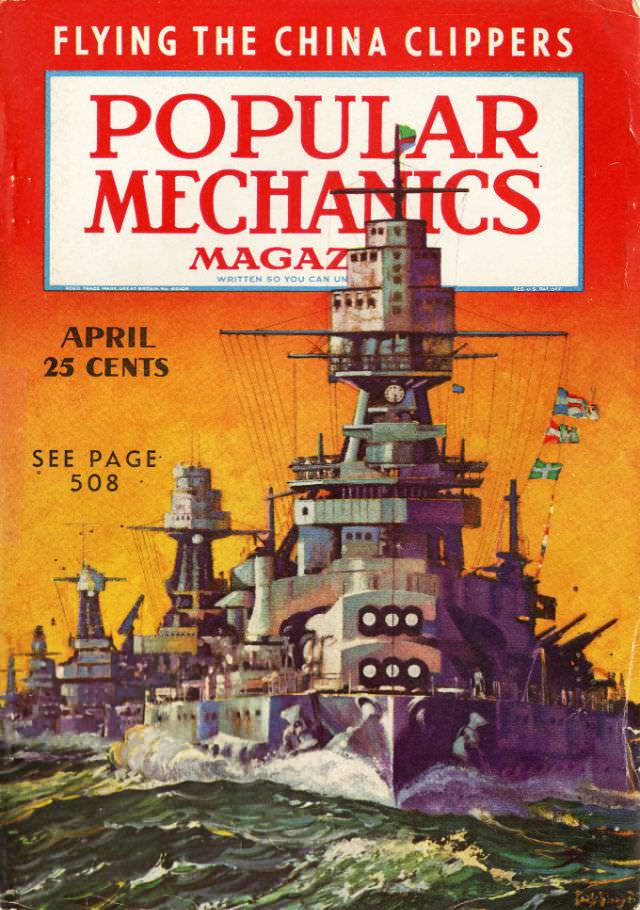 Popular Mechanics magazine cover, April 1938