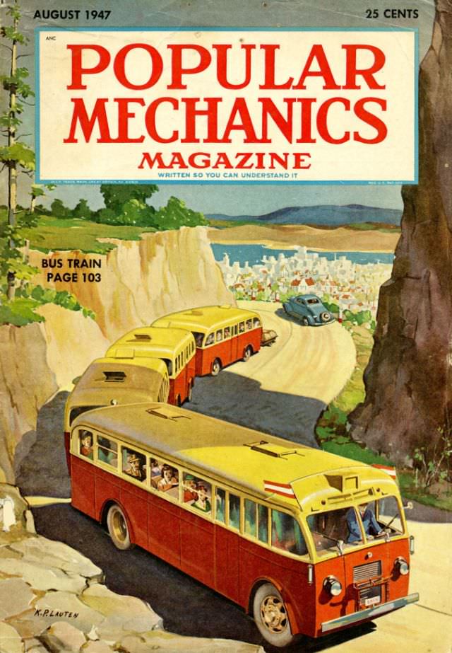 Popular Mechanics magazine cover, August 1947