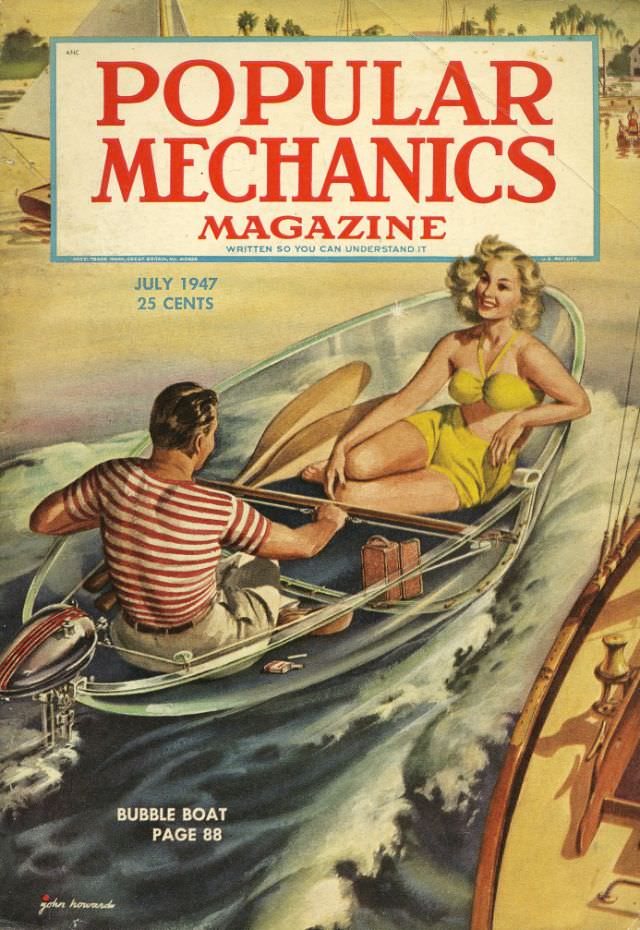 Popular Mechanics magazine cover, July 1947