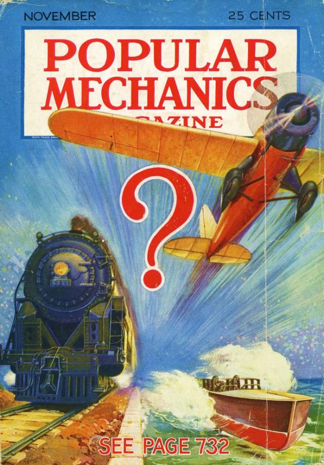 Popular Mechanics magazine cover, November 1931