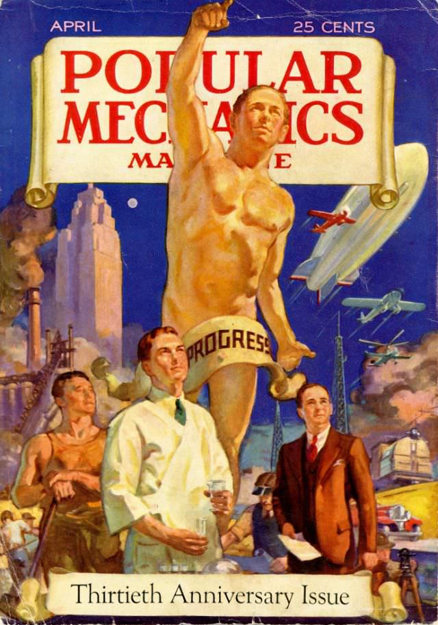 Popular Mechanics magazine cover, April 1932