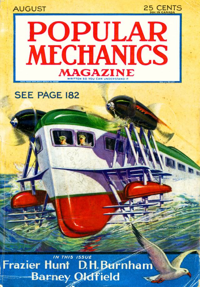 Popular Mechanics magazine cover, August 1932