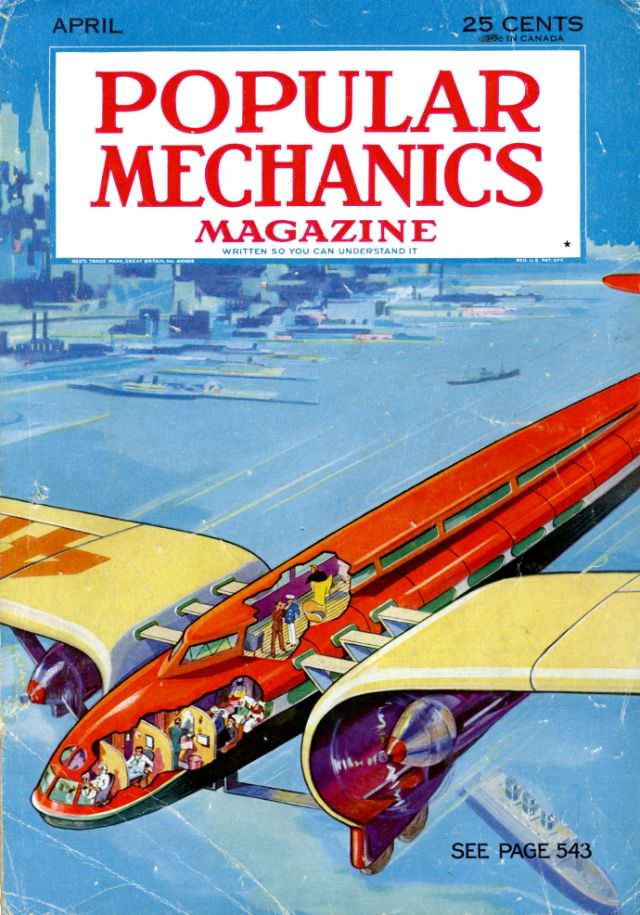 Popular Mechanics magazine cover, April 1933