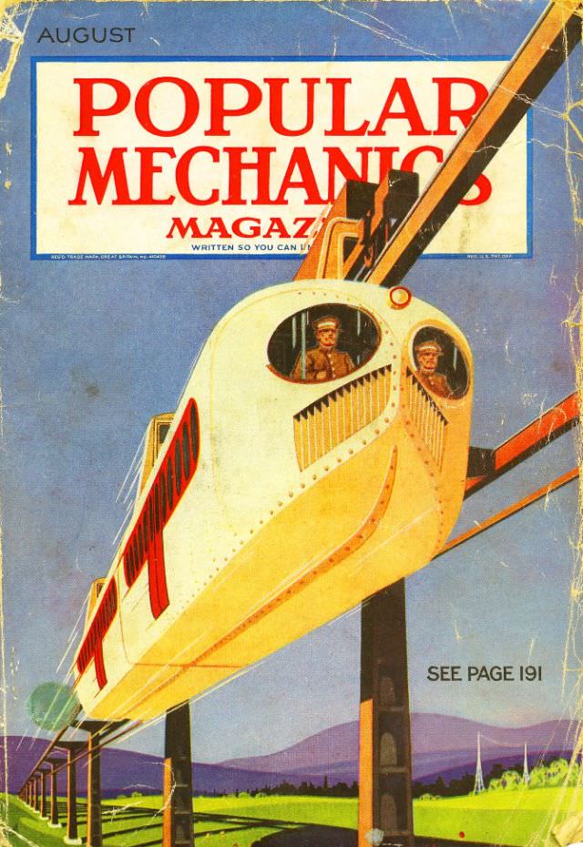 Popular Mechanics magazine cover, August 1933