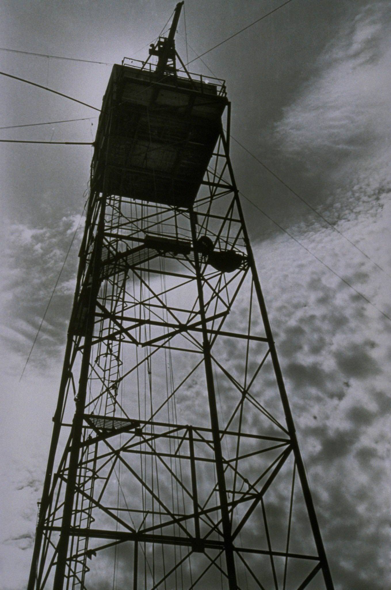 Tower Housing Gadget at Trinity Nuclear Test Site, New Mexico, 1945