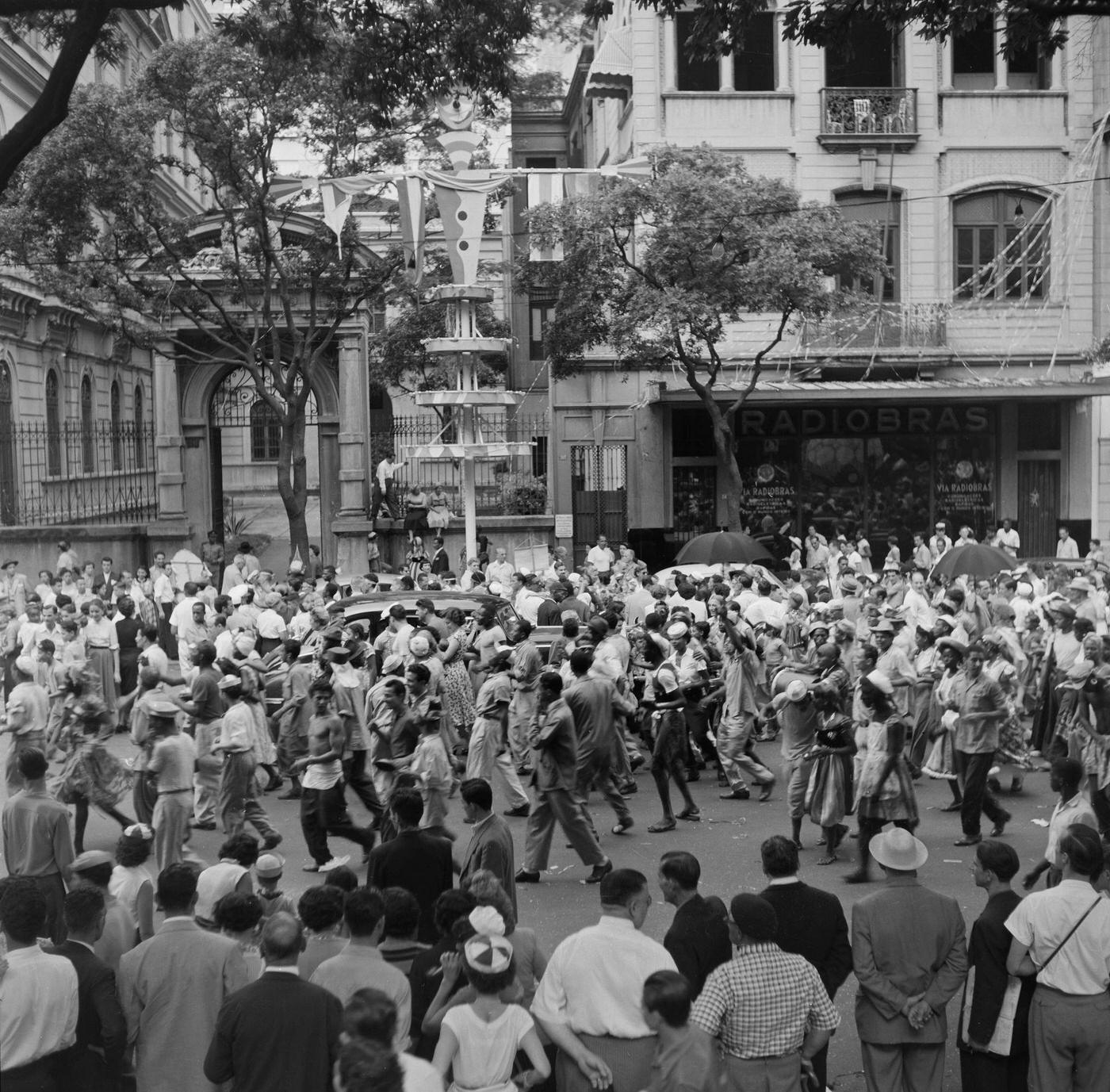 Crowd Gathered for Carnival, Rio 1953