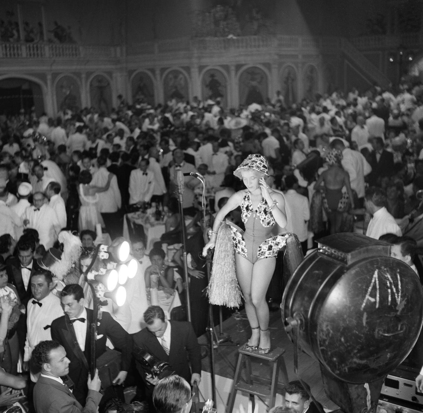 Dancing and Partying in Costumes, Rio Carnival 1953