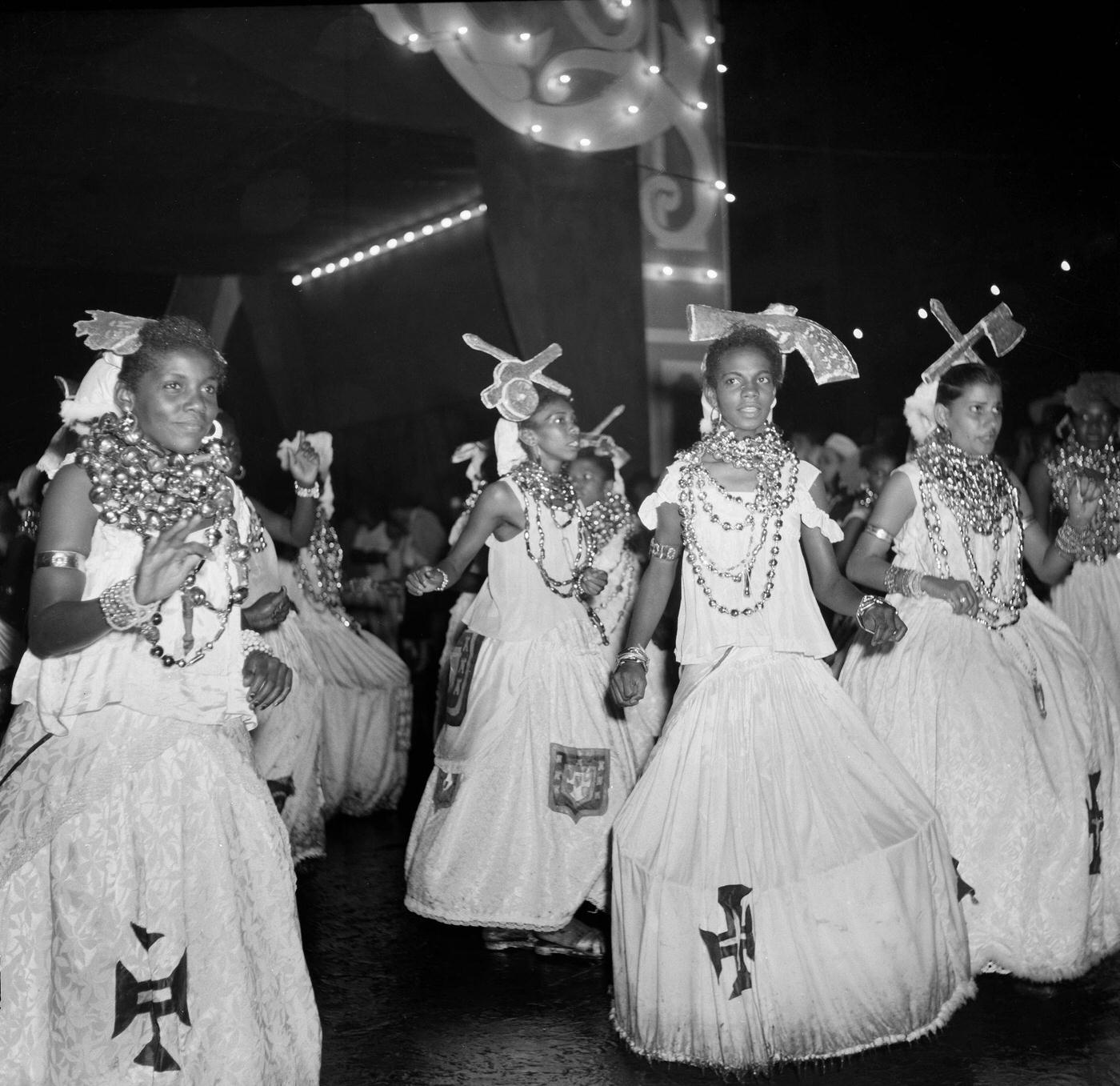 Carnival Parade Walkers, Rio De Janeiro, Brazil 1953