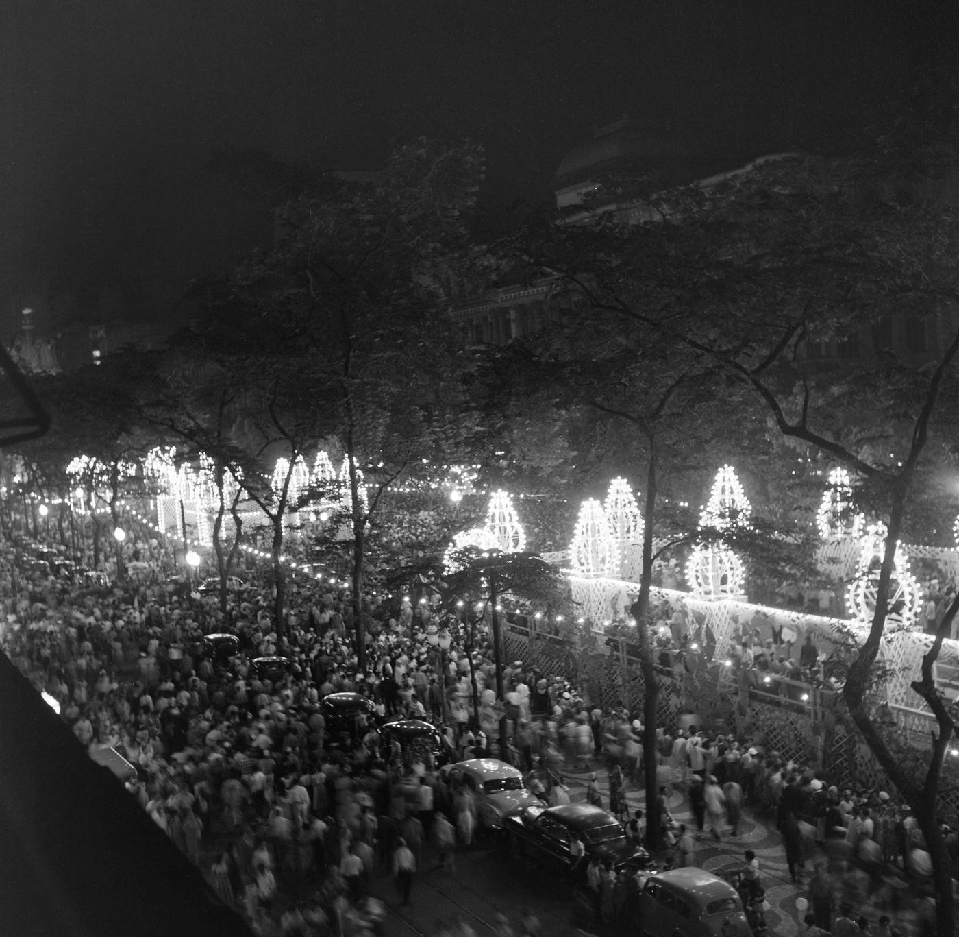 Nighttime Carnival Parade, Rio 1953