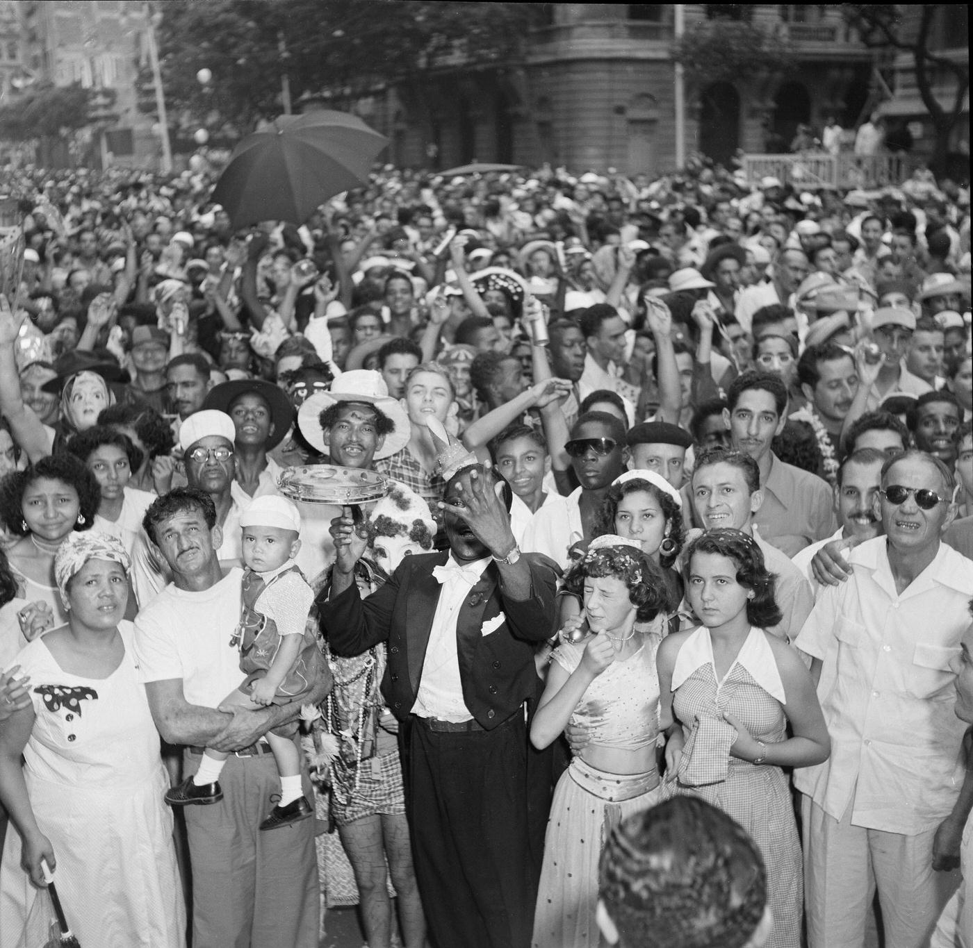 Street Gathering, Carnival in Rio 1953