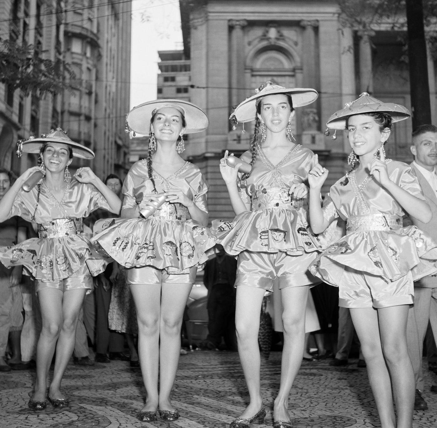 Costumed Posers, Rio Carnival 1953